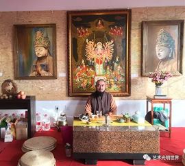 石窟之美 釋禪雪油畫作品亮相2017第二屆東莞國(guó)際佛事文化用品展